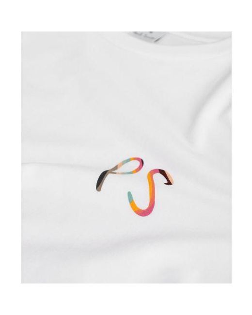 Paul Smith White Swirl Ps Logo T-shirt