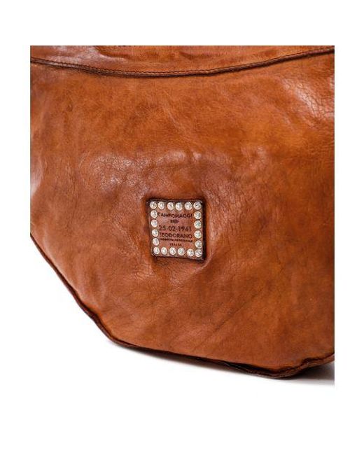 Campomaggi Brown Circular Leather Crossbody Bag