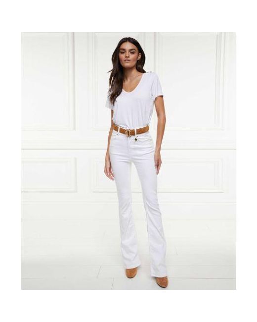 Holland Cooper White High Rise Flared Jean