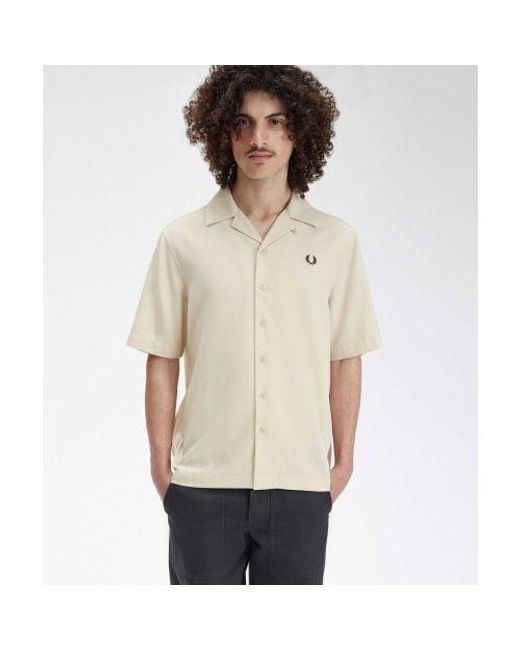 Fred Perry Natural Short Sleeve Pique Shirt for men