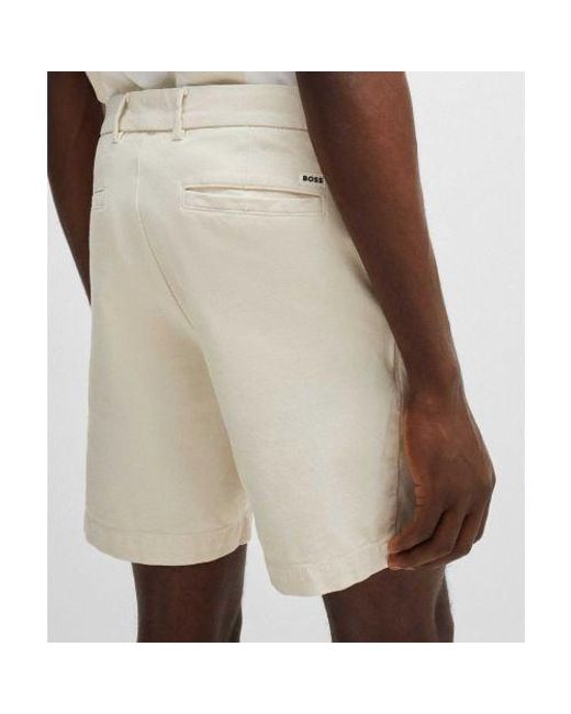 Boss Natural Stretch Cotton Kane Shorts for men