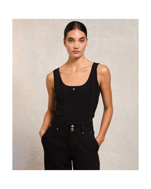 Holland Cooper Black Ruby Knitted Vest Top