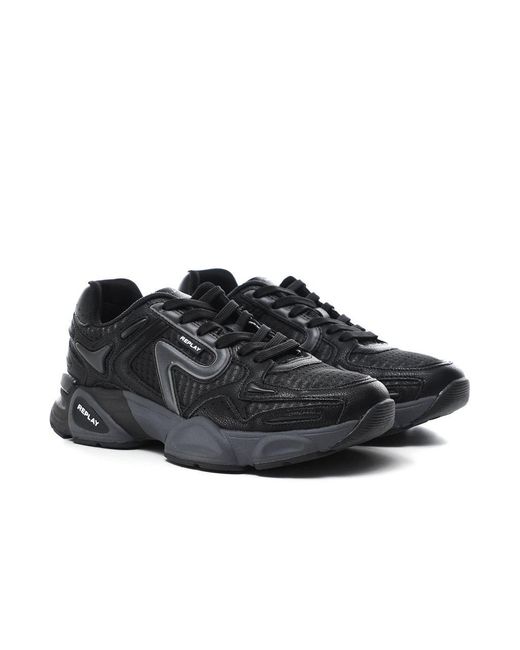 Replay Black Destiny M Block Trainers for men