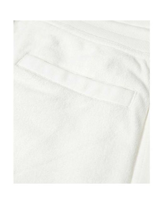 Boss White Relaxed Fit Seetowel Shorts for men