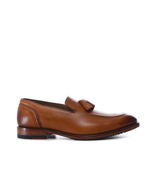Oliver Sweeney Brown Leather Plumtree Tassel Loafers for men