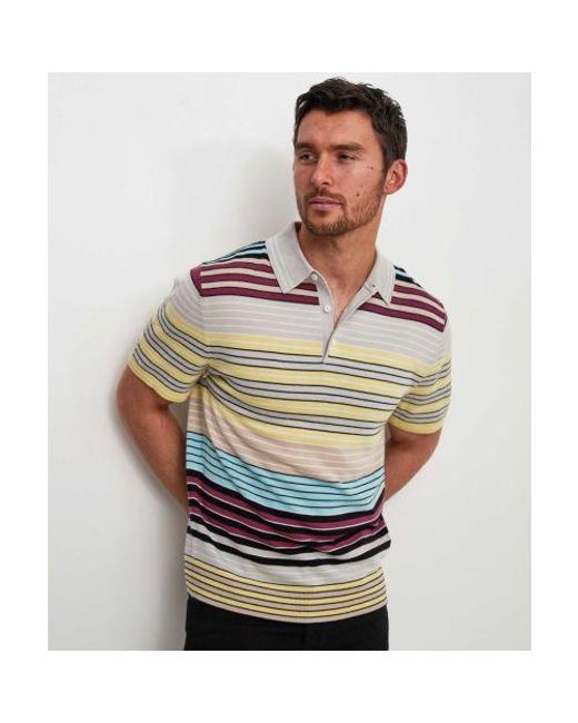 Paul Smith Green Merino Striped Polo Shirt for men