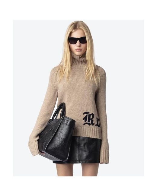 Zadig & Voltaire Brown Nalma Merino Wool Jumper