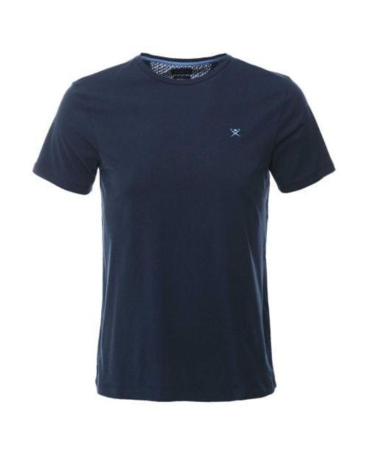 Hackett Blue Classic Fit Beach T-shirt for men