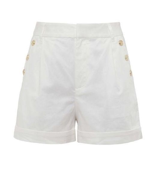 Holland Cooper White Amoria Tailored Shorts