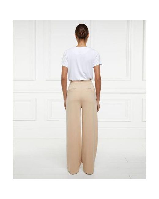 Holland Cooper Natural Wide Leg Trousers