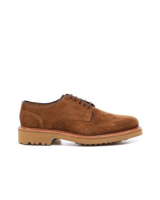 Oliver Sweeney Brown Suede Clipstone Derby Shoes for men