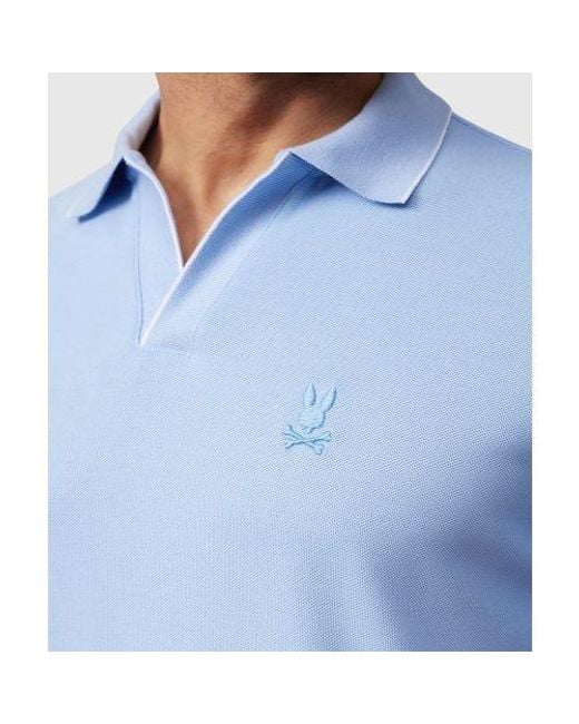 Psycho Bunny Blue East Hills Polo Shirt for men