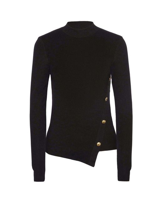 Barbour Black Callie Asymmetric Jumper