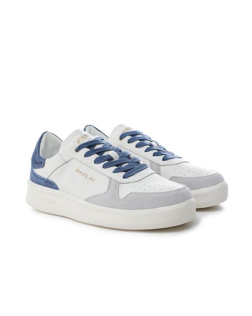 Replay Blue University M Court Trainers for men
