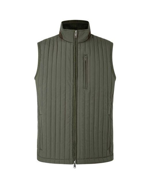 Hackett Green Channel Quilted Gilet for men