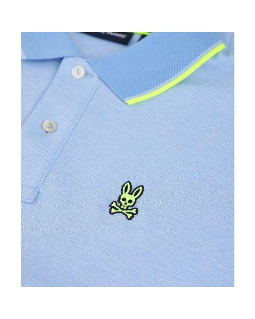 Psycho Bunny Blue Bronxville Polo Shirt for men
