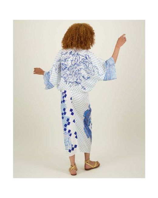 ME 369 Blue Sophia Kimono Dress