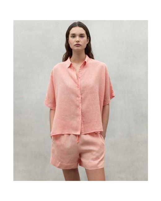 Ecoalf Pink Melania Linen Shirt