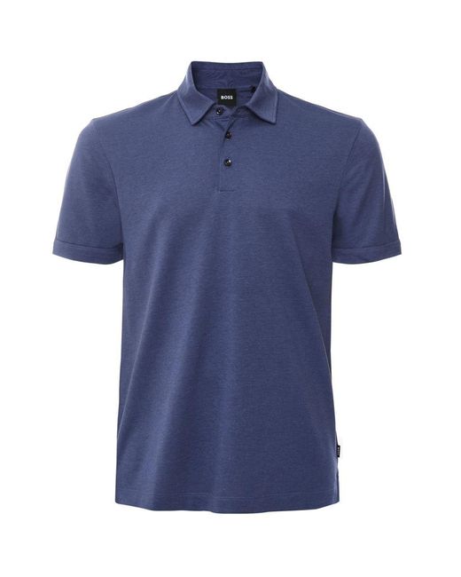 Boss Blue Pique H-press 57 Polo Shirt for men