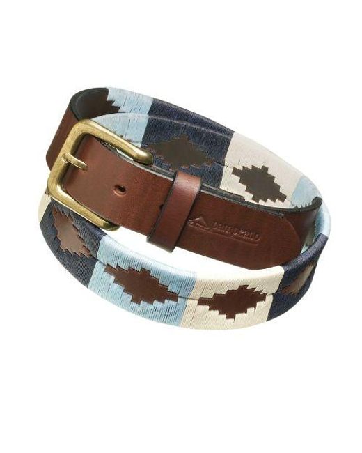 Pampeano Metallic Leather Sereno Polo Belt for men
