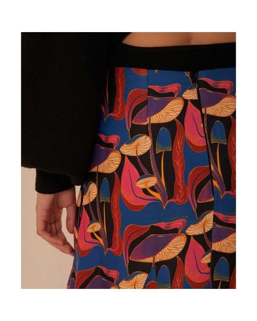 Farm Rio Red Wild Mushrooms Maxi Skirt