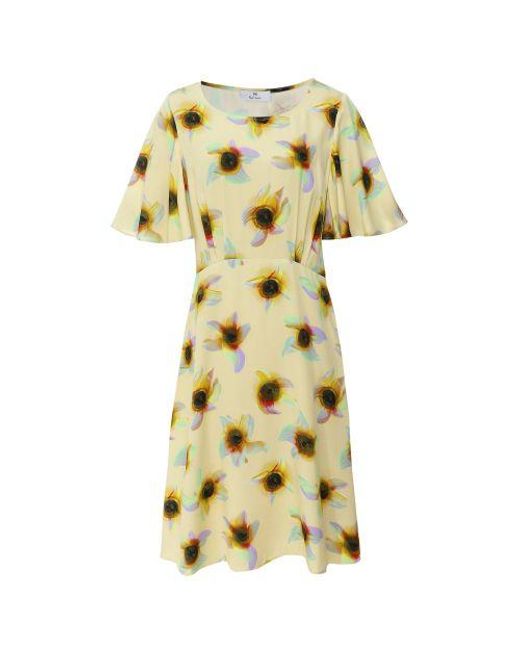 Paul Smith Yellow Ibiza Sunflair Midi Dress