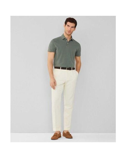 Hackett Green Classic Fit Pique Polo Shirt for men