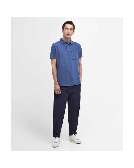 Barbour Blue Worsley Polo Shirt for men