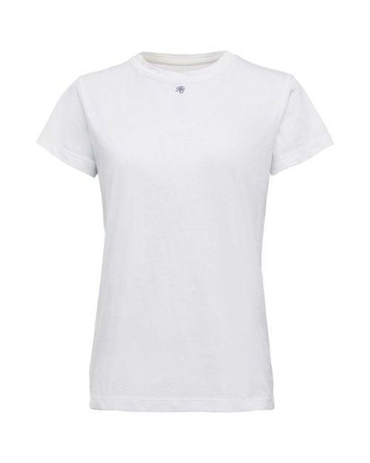 Holland Cooper White Monogram Cotton T-shirt