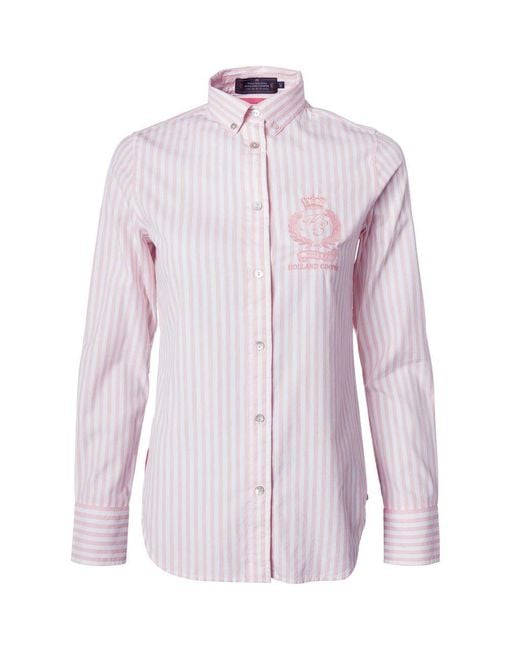Holland Cooper Purple Classic Button Down Shirt