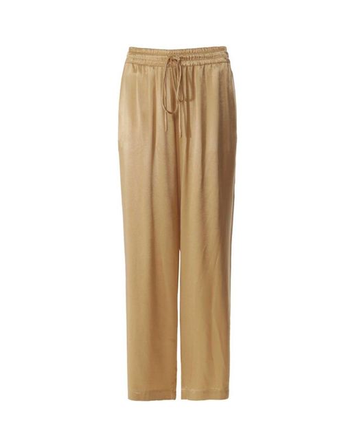 Greek Archaic Kori Natural Satin Trousers