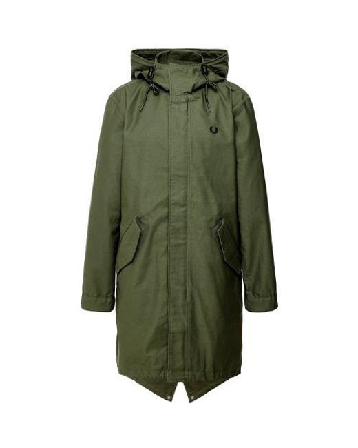 Fred Perry Green Shell Parka for men