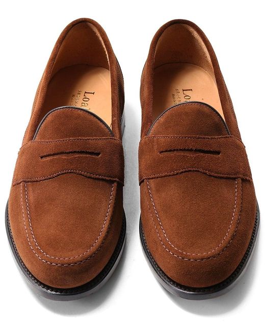 Loake Eton Mens Tobacco Suede Loafers in Brown for Men - Save 54% - Lyst