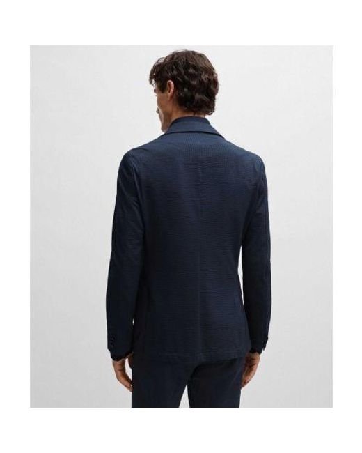 Boss Blue Slim Fit P-hanry Jacket for men
