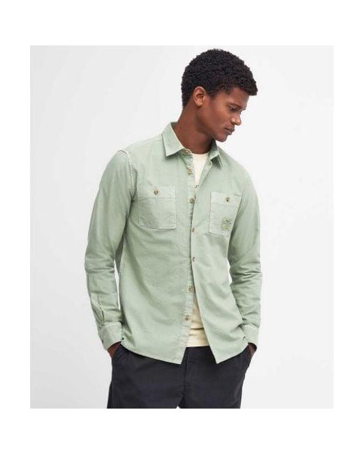Barbour Green Tailored Fit Bentham Shirt for men