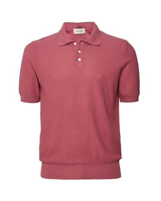 Gran Sasso Red Tennis Polo Shirt for men