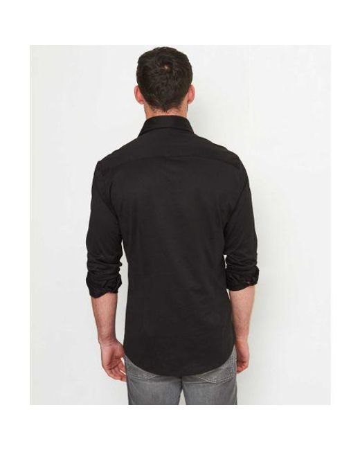 Stenstroms Black Slimline Jersey Shirt for men
