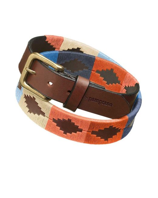 Pampeano Orange Leather Alba Polo Belt