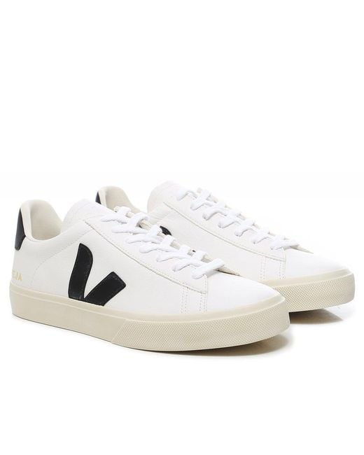 Veja Mens Chromefree Leather Campo Trainers in White for Men - Lyst