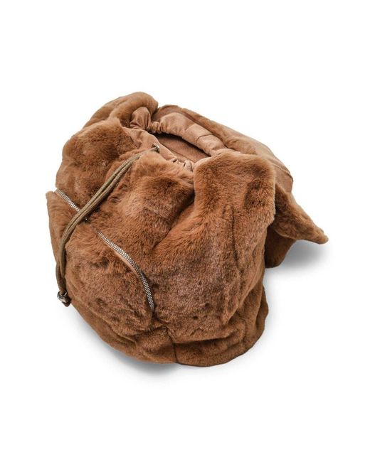 Rino & Pelle Brown Jesse Faux Fur Backpack