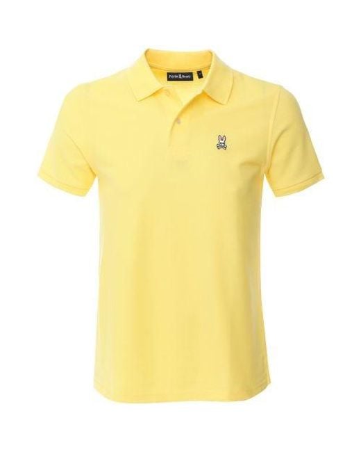 Psycho Bunny Yellow Classic Polo Shirt for men
