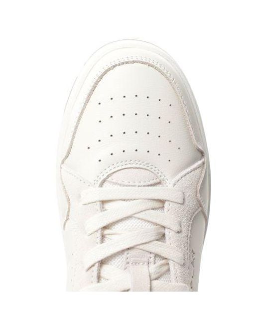 Replay White Leather Smash Fine Trainers for men