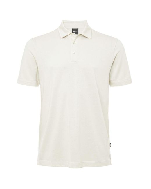 Boss White Pique H-press 57 Polo Shirt for men