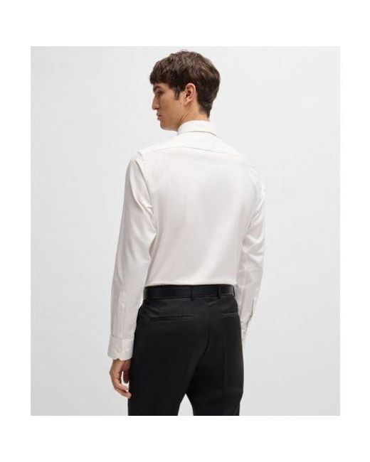 Boss White Regular Fit H-joe-spread Shirt for men