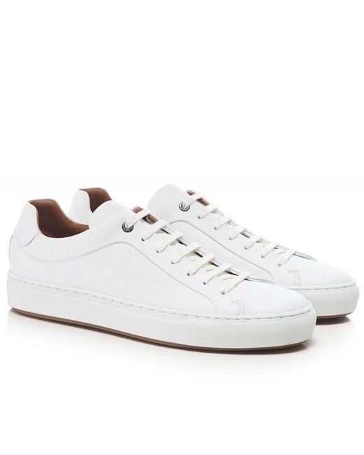boss white leather trainers