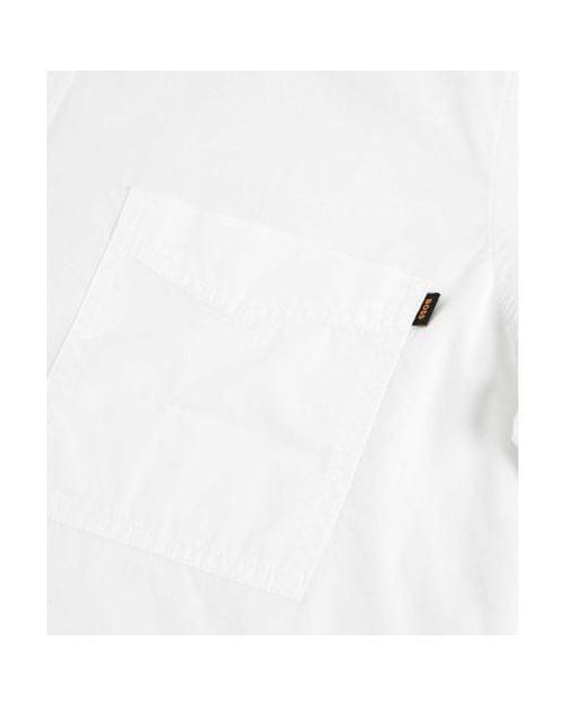 Boss White Short Sleeve Relegant_6 Shirt for men