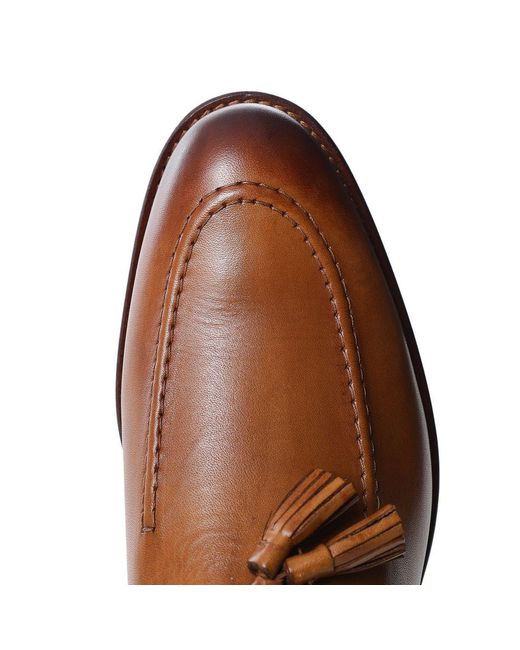 Oliver Sweeney Brown Leather Plumtree Tassel Loafers for men