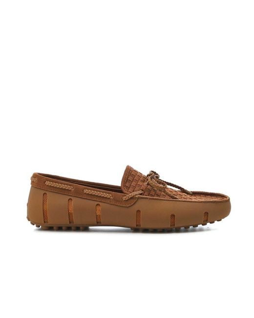 Swims Brown Woven Drivers for men