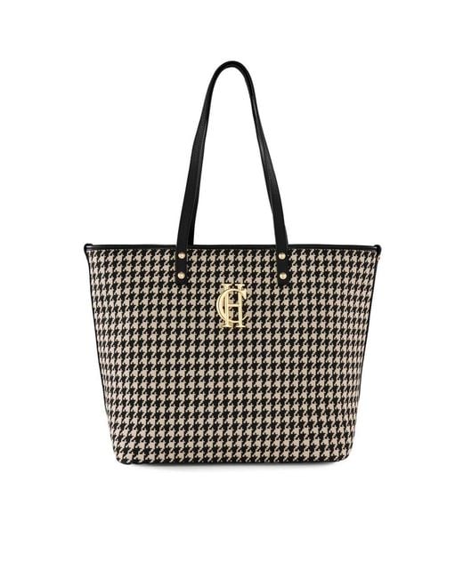 Holland Cooper Black Kensington Tote Bag Colour : Houndstooth - Size : One Size
