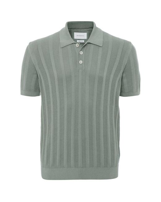 Baldessarini Green Rib Knit Klosy Polo Shirt for men